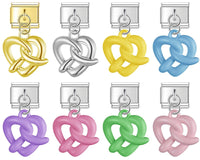 The Heart Knot Pretzel Dangle Charm in Classic & Pastel
