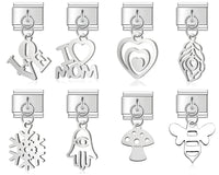 Enamel Paint Palette & Artist Brush Dangle Charm for Charm Bracelets
