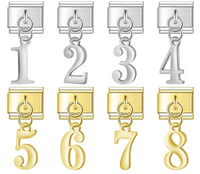 Engraved Floral Oval Single Link Charm