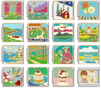 Picturesque Vacation & Scenery Italian Charms — Landscape, Seaside & Ice Cream Bracelet Links