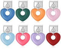 The Modern Puffed Hollow Heart Dangle Charm