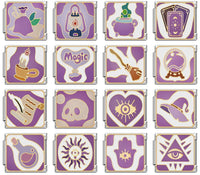 Purple Mystical & Witchy Aesthetic Italian Charms — Moon, Crystal & Magic Bracelet Links