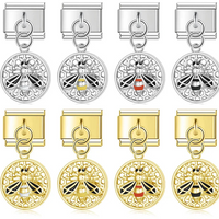 Round Beehive Bee Charms Italian Link