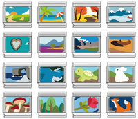 Scenic Landscapes & Nature Animals Italian Charms — Painterly Wildlife & Countryside Bracelet Links