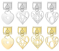 Symbolic Cutout Heart Dangle Charms