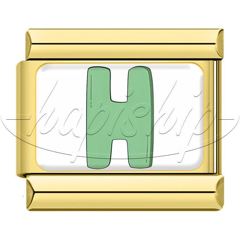 Golden Colorful 26 English Letters TZ037-Gold