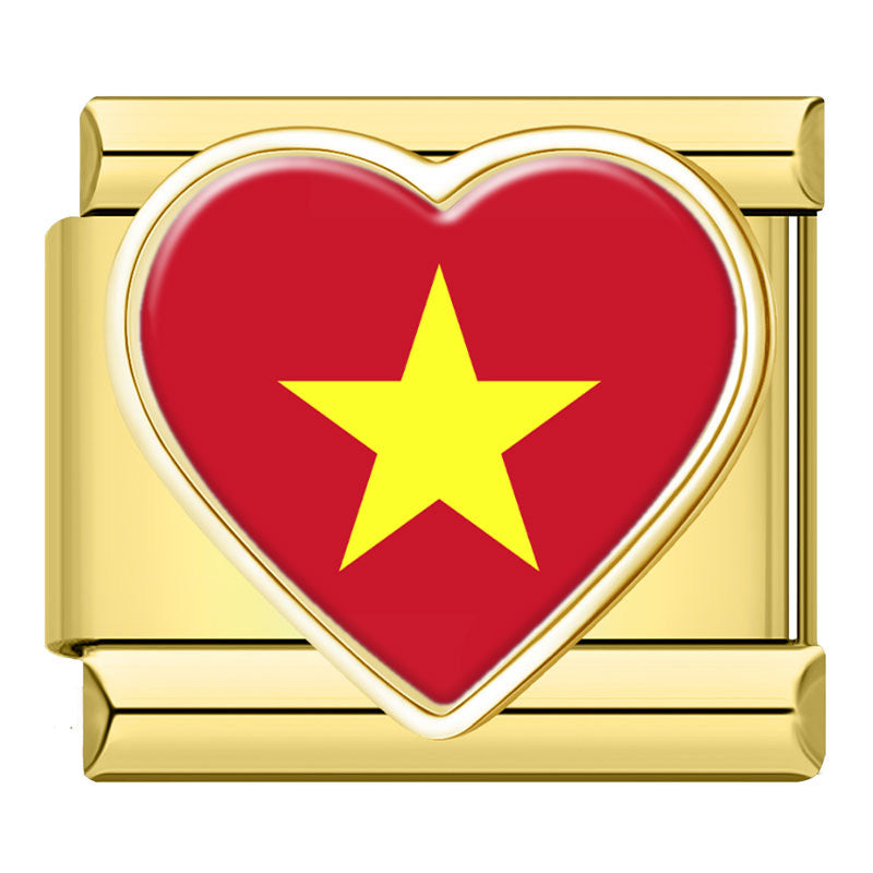 Golden Heart National Flag TZ295-Gold