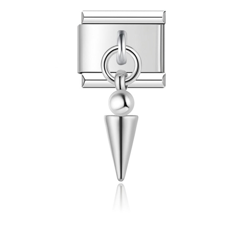silver dangle beads charms
