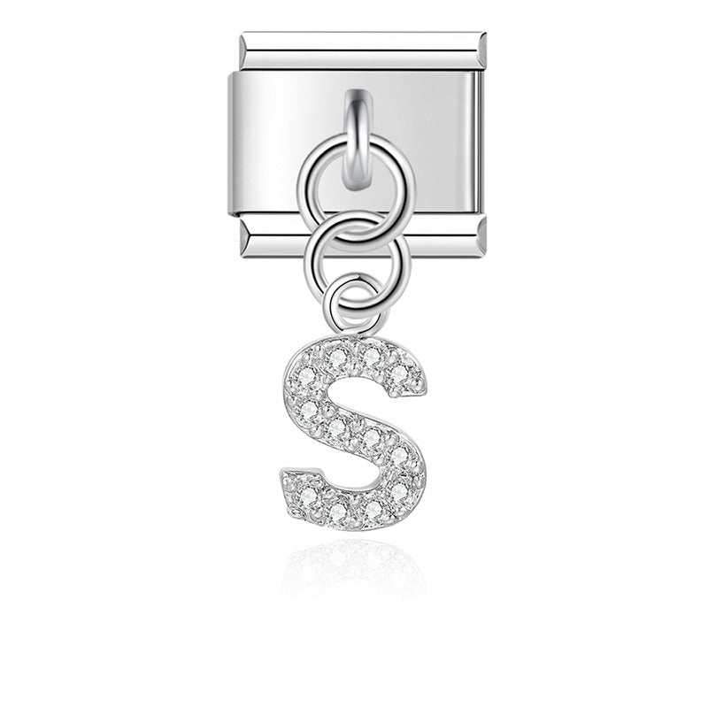 gold / silver  Letters charms  DJ2293