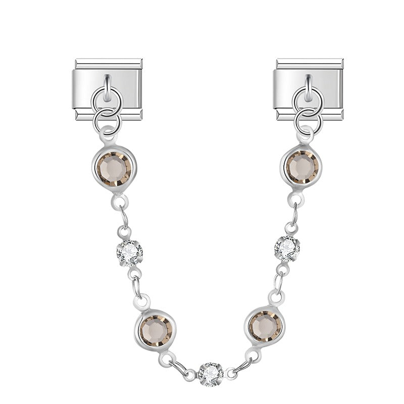 Colored Round Diamonds Chain DJ1568