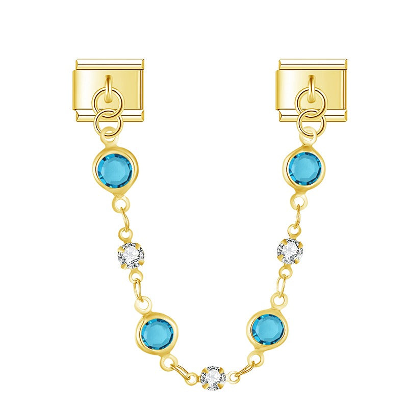 Colored Round Diamonds Chain DJ1568