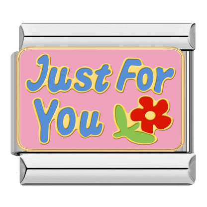 Garden Hearts & Sweet Expressions Italian Charms — Floral, Love & Uplifting Bracelet Links