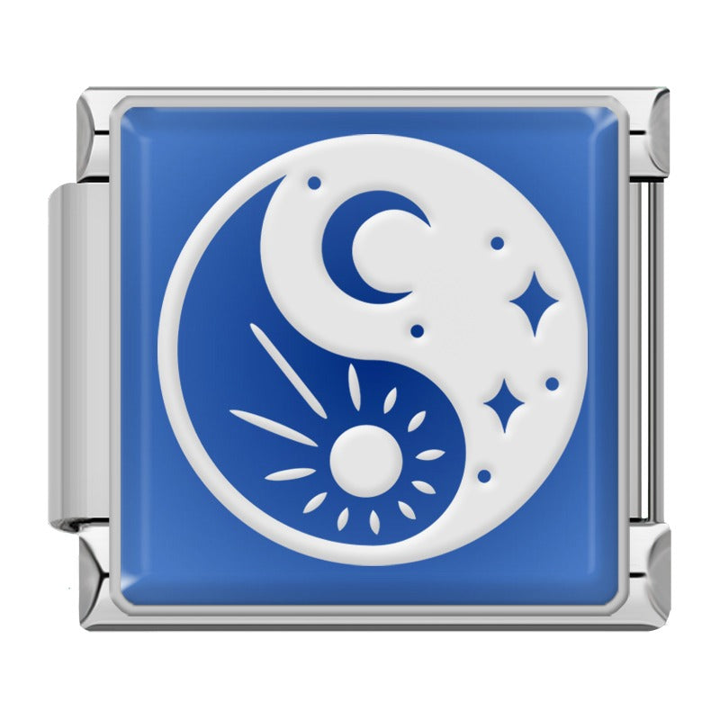 Blue starlit sky Moon Star Heart TZ168