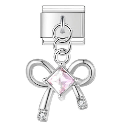 Enamel Horse & Horseshoe Dangle Charm for Charm Bracelets