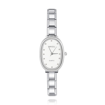 Classic Oval Case Italian Charm Watch — Graceful Everyday Watch Bracelet