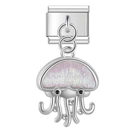 Whimsical Iridescent Jellyfish Dangle Charm