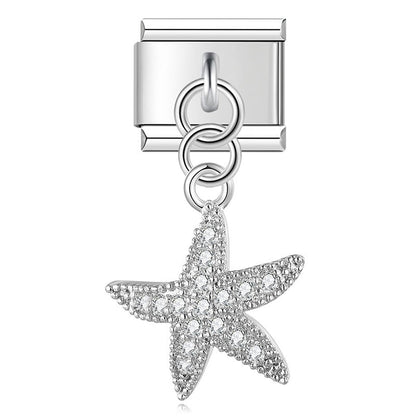 Enamel Mermaid & Ocean Fantasy Dangle Charm for Charm Bracelets