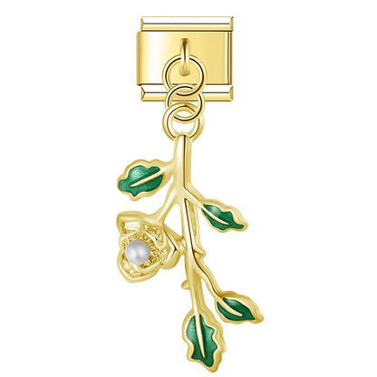 The Celestial Star & Botanical Pearl Dangle Charm