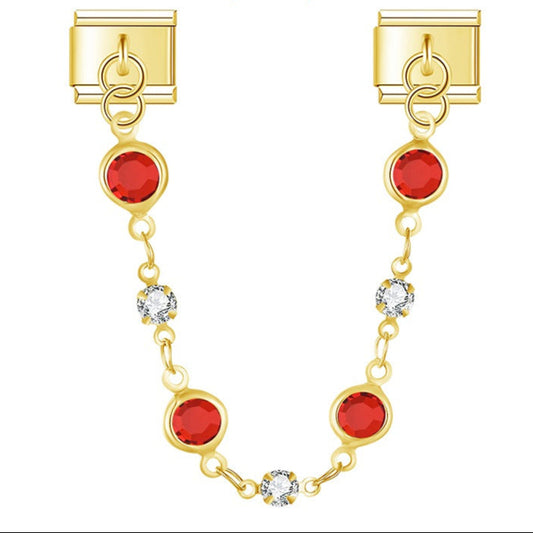 Colored Round Diamonds Chain DJ1568