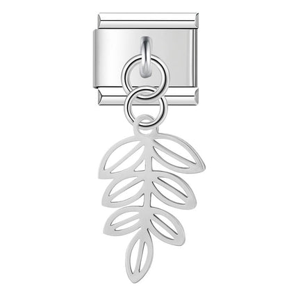 Delicate Cutout Leaf Dangle Charm