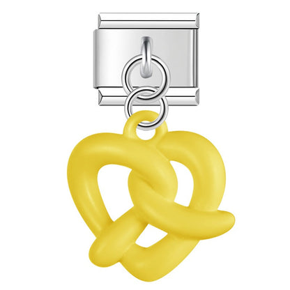 The Heart Knot Pretzel Dangle Charm in Classic & Pastel