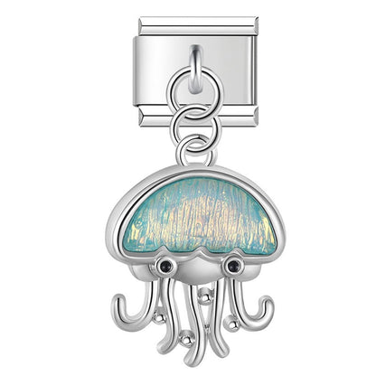 Whimsical Iridescent Jellyfish Dangle Charm