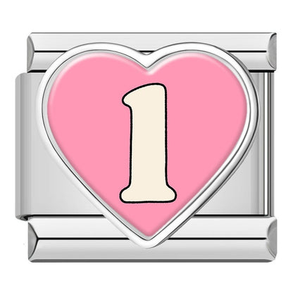 Colourful Heart Letter Initial Italian Charms a–z — Lowercase Alphabet Heart Bracelet Links