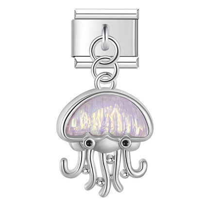 Whimsical Iridescent Jellyfish Dangle Charm