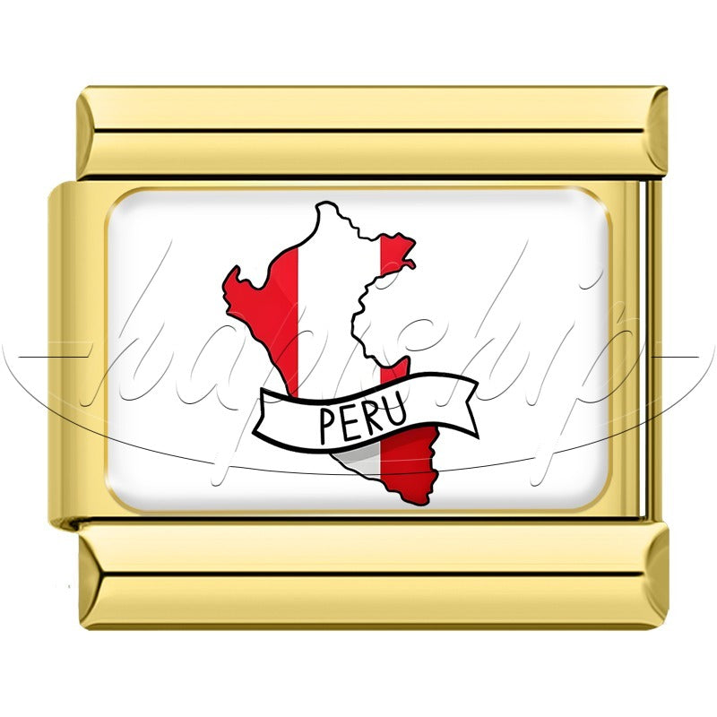 Golden National Topography Flag TZ006-Gold