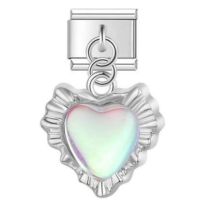 The Celestial Star & Ruffled Heart Dangle Charm