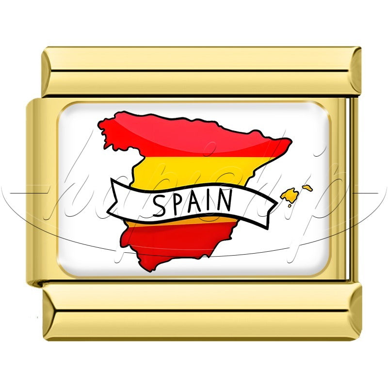 Golden National Topography Flag TZ006-Gold