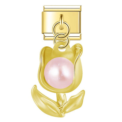The Celestial Star & Botanical Pearl Dangle Charm