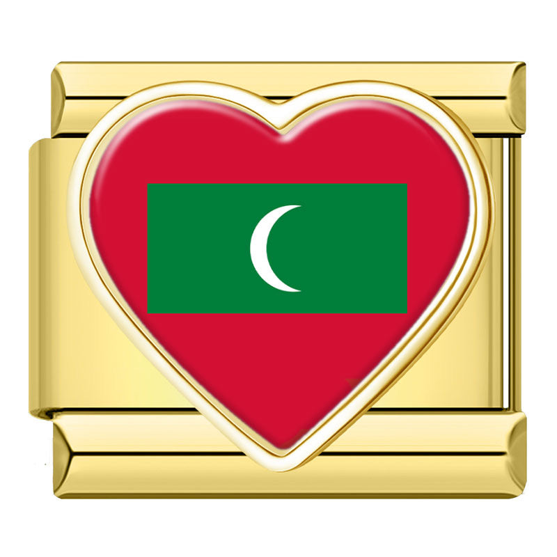 Golden Heart National Flags world
