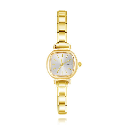 Modern Soft Square Watch with Simple Lines — Everyday Italian Charm Watch Bracelet