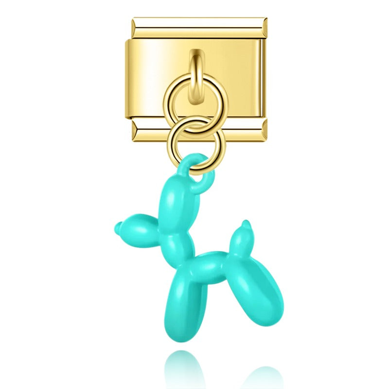 Colorful Balloon Dog Gold