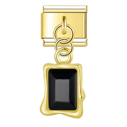 Enamel Cocktail & Champagne Glass Dangle Charm for Charm Bracelets