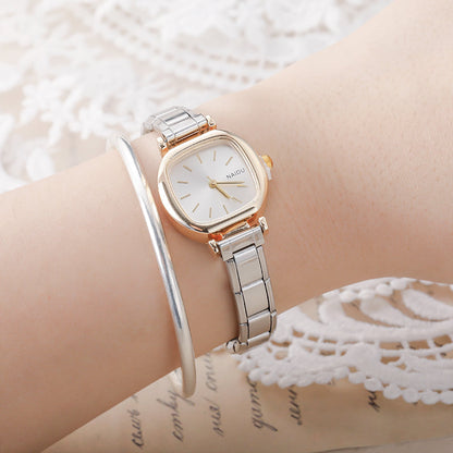 Modern Soft Square Watch with Simple Lines — Everyday Italian Charm Watch Bracelet