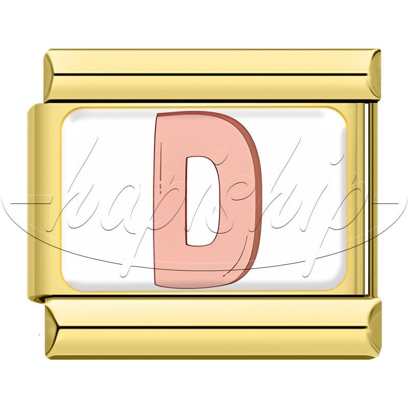 Golden Colorful 26 English Letters TZ037-Gold