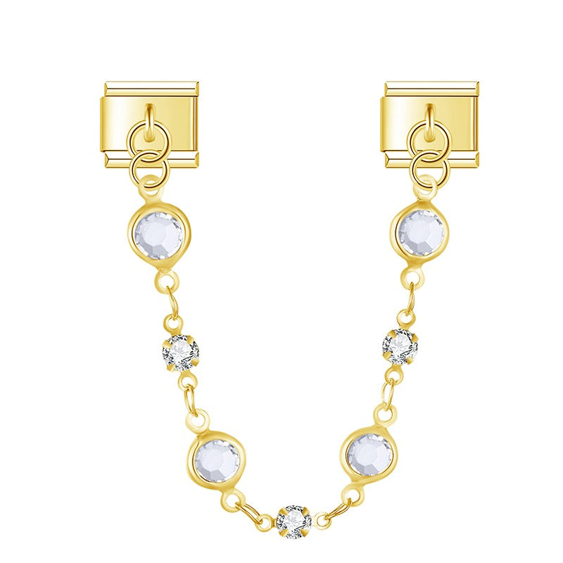 Colored Round Diamonds Chain DJ1568