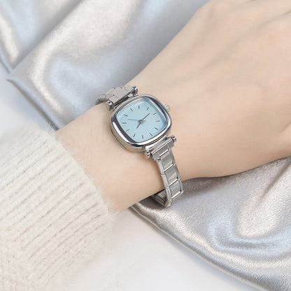 Minimalist Cushion Case Italian Charm Watch — Soft Square Watch Bracelet