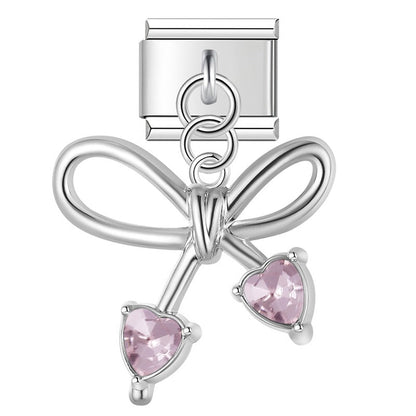 Enamel Deer & Fawn Dangle Charm for Charm Bracelets