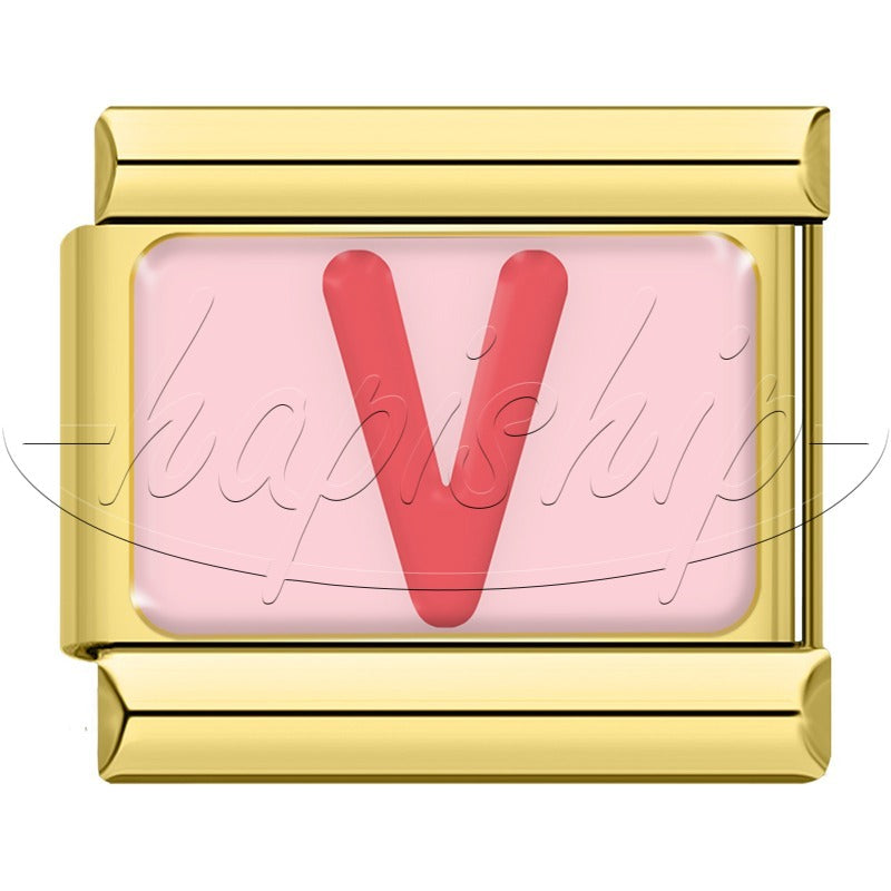 Golden Red 26 English Letters  TZ065