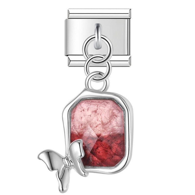 Colored Diamond Flower Butterfly DJ1633