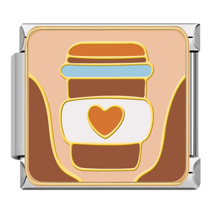 Cozy Café & Sweets Italian Charms — Coffee, Hamburger, Cake, Dessert & Food Bracelet Links