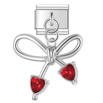 Enamel Deer & Fawn Dangle Charm for Charm Bracelets