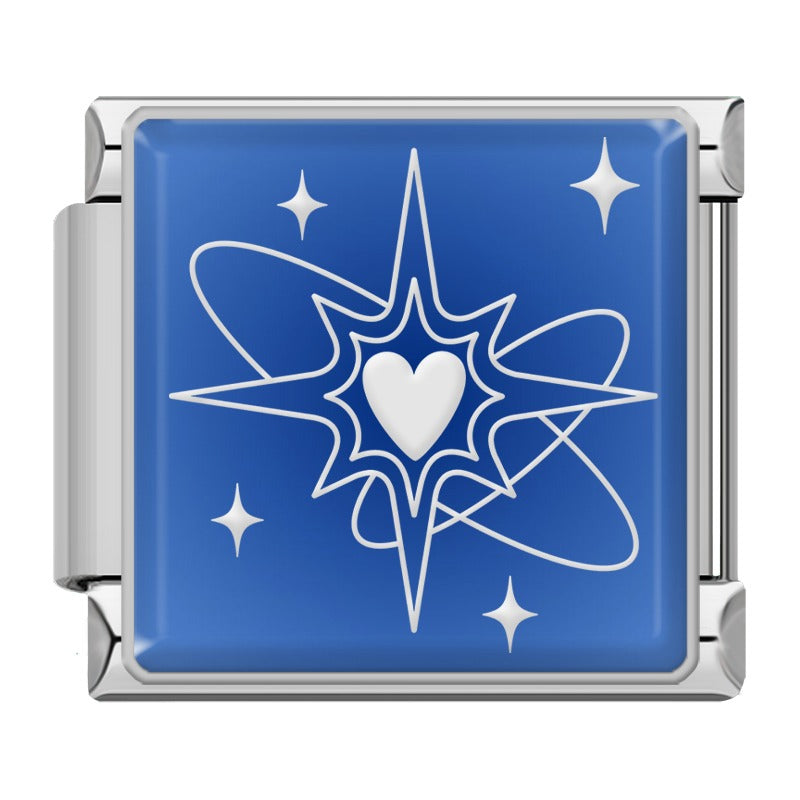 Blue starlit sky Moon Star Heart TZ168