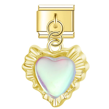 The Celestial Star & Ruffled Heart Dangle Charm