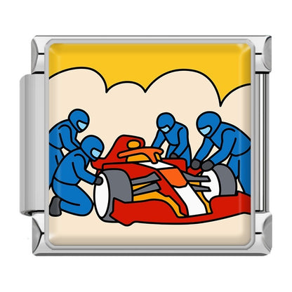 Racing Series F1 Italian Charms — Formula 1 & Motorsport Icon 9mm Bracelet Links