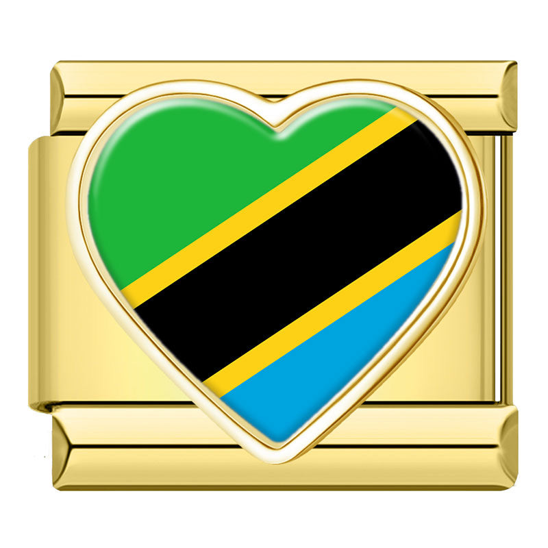 Golden Heart National Flags world