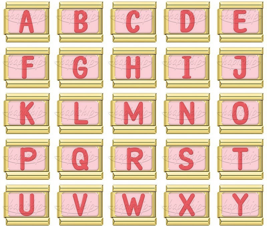 Golden Red 26 English Letters  TZ065